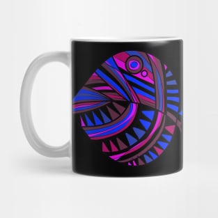 Mazipoodles New Fish Head Leaf Black Magenta Blue Mug